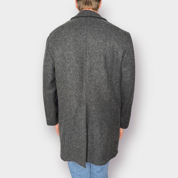 80s Botany‎ 500 gray wool overcoat - Picture 7 of 8